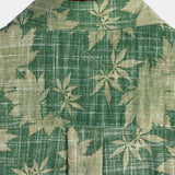 Grünes Retro-Hawaiihemd für Herren mit Brusttasche