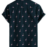 Hawaii-Herrenhemd mit Flamingos