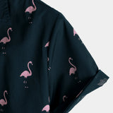 Hawaii-Herrenhemd mit Flamingos