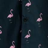 Hawaii-Herrenhemd mit Flamingos