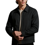 Leichte Herrenjacke aus Twill – Dunkelgrau