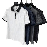 Nico Elegantes gestreiftes Herren-Poloshirt