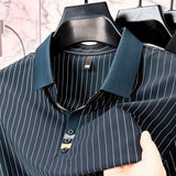 Nico Elegantes gestreiftes Herren-Poloshirt