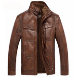 Herren-Lederjacke in Brauntönen