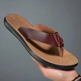 Lässige Herren-Ledersandalen