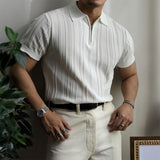 Herren-Poloshirt aus Baumwolle im Old-Money-Stil