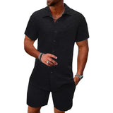 Strukturiertes Herren-Set: Hemd und Shorts
