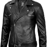 Bernd Herren-Bikerjacke aus Lammleder