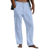 Klassische Herrenhose mit Leinen