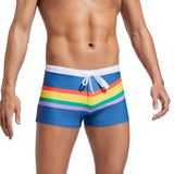 Bernd – Herrenbadehose mit Regenbogenstreifen