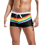 Bernd – Herrenbadehose mit Regenbogenstreifen