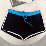 Dieter – schwarze Herren-Badeshorts im Ozean-Look