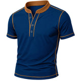 Herren-Henleyshirt mit Kontrastkante