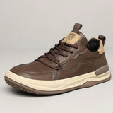 Herren-Lederschuhe mit dicker Sohle