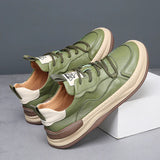 Herren-Lederschuhe mit dicker Sohle