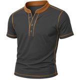 Herren-Henleyshirt mit Kontrastkante