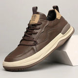 Herren-Lederschuhe mit dicker Sohle