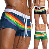 Bernd – Herrenbadehose mit Regenbogenstreifen
