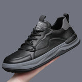 Herren-Lederschuhe mit dicker Sohle