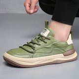 Herren-Lederschuhe mit dicker Sohle