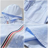 Leichter Herren-Kapuzenpullover mit Leinen