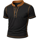 Herren-Henleyshirt mit Kontrastkante