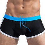 Dieter – schwarze Herren-Badeshorts im Ozean-Look