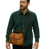 Bernd quadratische Herren-Umhängetasche im Retro-Stil