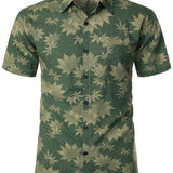 Grünes Retro-Hawaiihemd für Herren mit Brusttasche