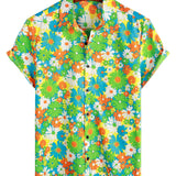 Luca Kurzarm-Herrenhemd im Hawaii-Stil – Grün