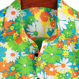 Luca Kurzarm-Herrenhemd im Hawaii-Stil – Grün
