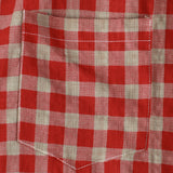 Rot kariertes Herrenhemd mit Tasche