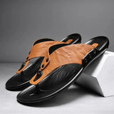 Elegante Herren-Ledersandalen