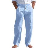Sommerliche Herrenhose mit Leinen