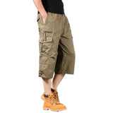 Lange Herren-Cargoshorts aus Baumwolle