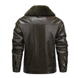 Herren-Lederjacke mit Fleece-Innenseite