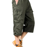 Lange Herren-Cargoshorts aus Baumwolle