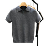 Luftiges Strick-Poloshirt für Herren