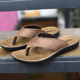Offene Herren-Ledersandalen