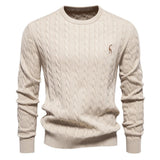 Manfred Herrenpullover mit Zopfmuster