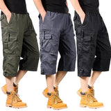 Lange Herren-Cargoshorts aus Baumwolle