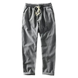 Schmal geschnittene Herrenhose mit Leinen