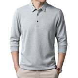 Elegantes Langarm-Poloshirt für Herren