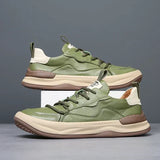 Herren-Lederschuhe mit dicker Sohle