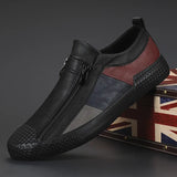 Herrenschuhe aus Leder mit Reißverschluss