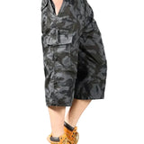 Lange Herren-Cargoshorts aus Baumwolle