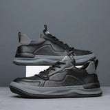 Herren-Lederschuhe mit dicker Sohle