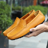 Herren-Ledermokassins im Vintage-Stil