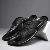 Elegante Herren-Ledersandalen