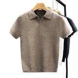 Luftiges Strick-Poloshirt für Herren